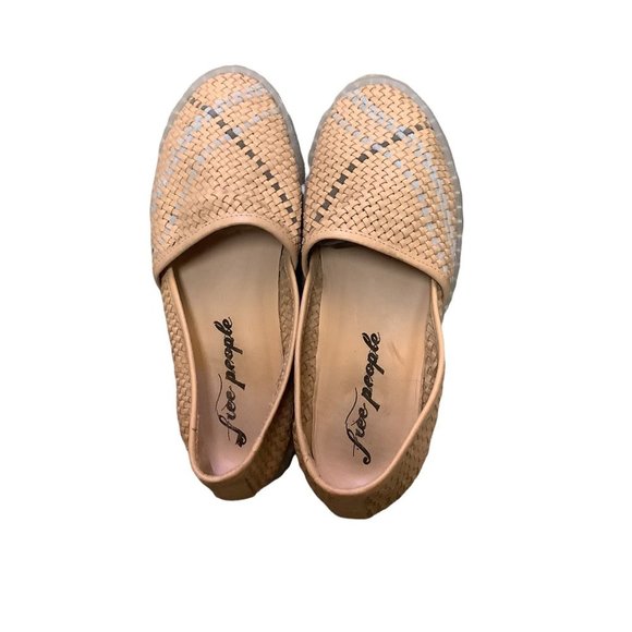 FREE PEOPLE Women's Pink & Gray Braided Leather Slip-On Comfort Shoe-Size 7 - Picture 3 of 11